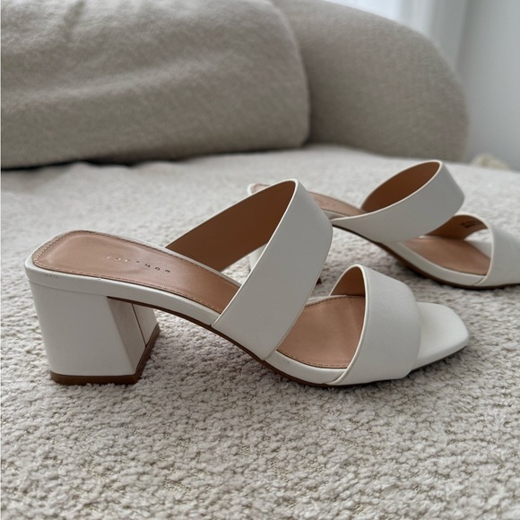 Topshop White Leather Sandals - Picture 6 of 8